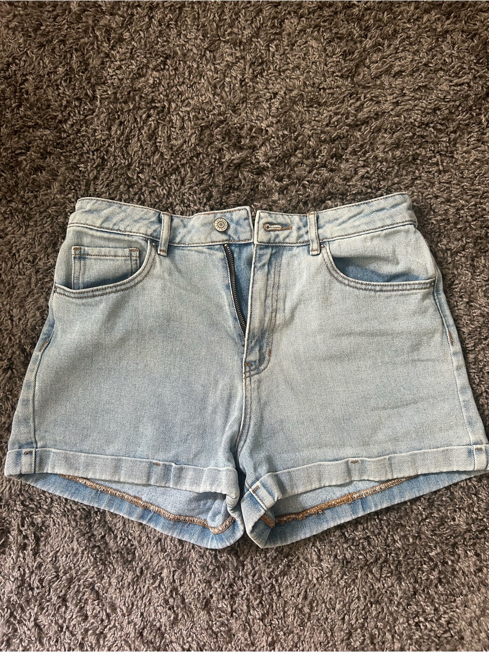 PacSun Light Blue High-Rise Denim Shorts